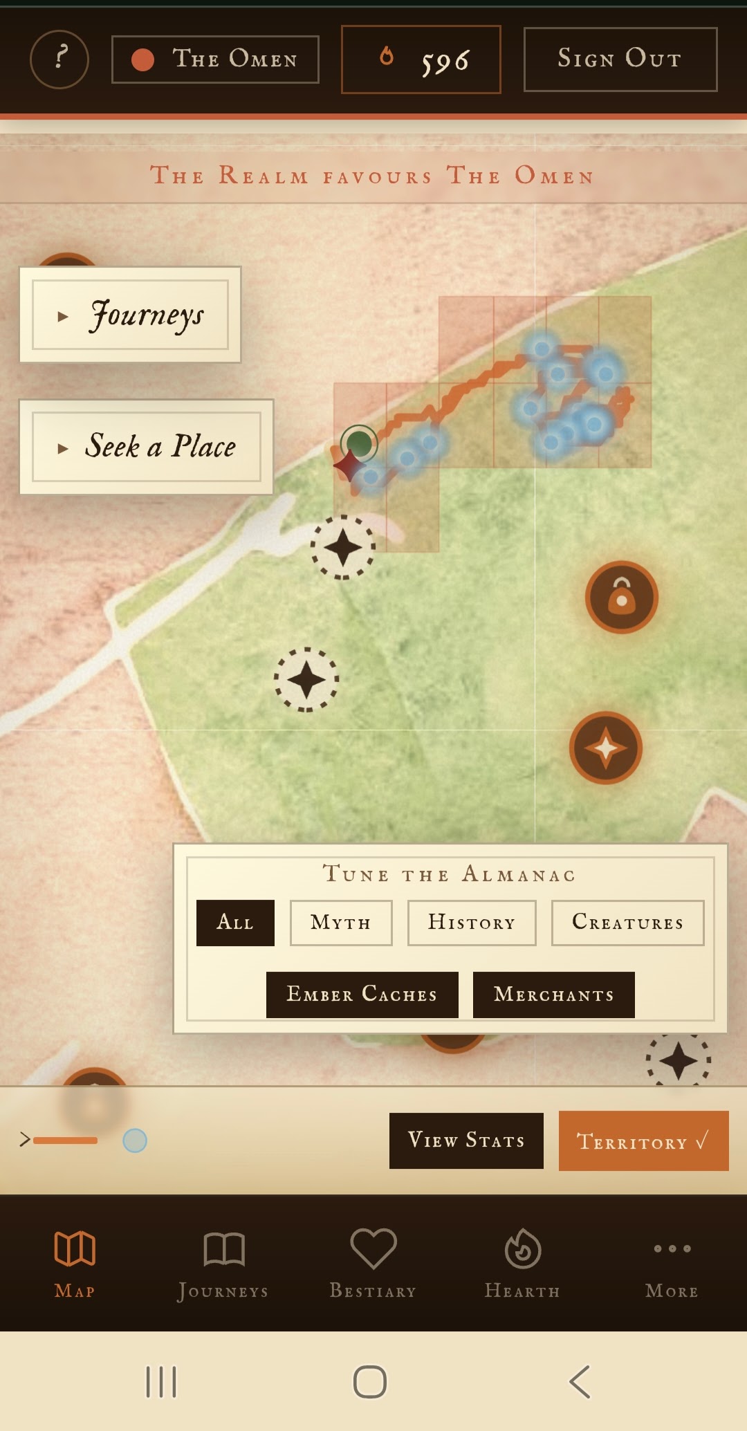 The Hidden Realm walking screen